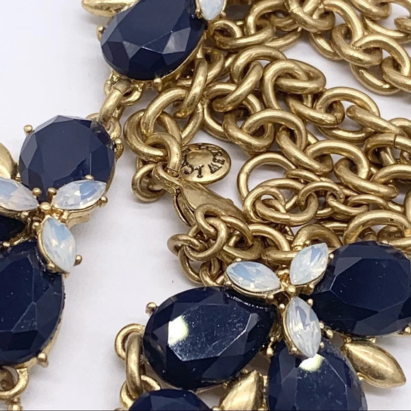 J. Crew Navy Blue Jeweled Necklace - Picture 3 of 3